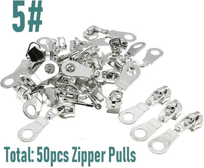 #5 Silver Teeth Metallic Nylon Coil Zippers by The Yard Bulk 10 Yards Beige - Image 6
