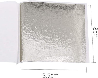 KINNO Gold Leaf Sheets for Art, 100 Sheets Light Champagne Silver Foil - Image 2