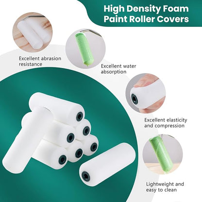 Foam Paint Roller, 8 Pack, 4 Inch Small Paint Roller Kit - Image 5