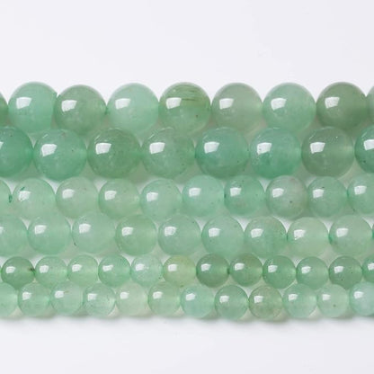 48PCS 8MM Natural Green Aventurine Stone Beads Energy Healing Beads by JIANJING