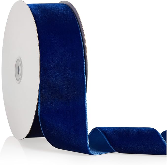 2" X 20 Yards Navy Blue Velvet Ribbon by Bomybaw