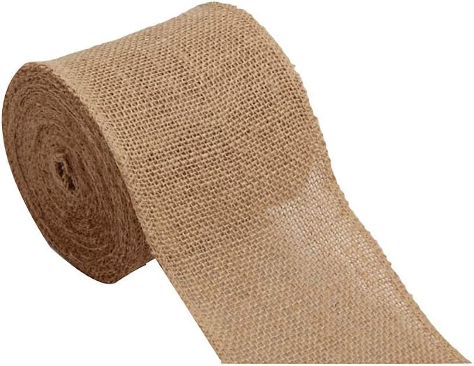 AAYU Natural Jute Burlap Ribbon Roll Brown 3 inch 90 feet 30 Yards, DIY Gift - Image 7