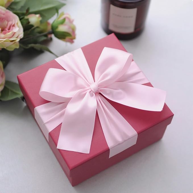 1-1/2" x 100 Yards Light Pink Polyester Satin Ribbon Single Faced Fabric Ribbons - Image 2