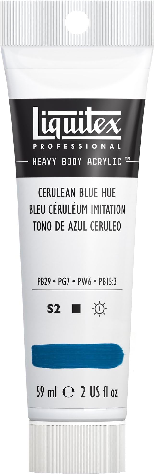 Liquitex Professional Heavy Body Acrylic Paint, 2-oz Tube, Cerulean Blue Hue by Liquitex