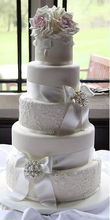 1-1/2" x 50 Yards White Polyester Satin Ribbon Single Faced Fabric Ribbons - Image 2