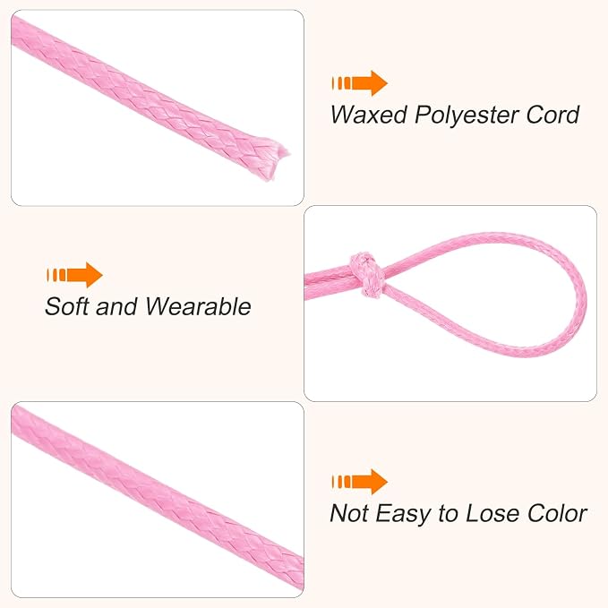 MECCANIXITY Waxed Cord 1mm Waxed Thread 87 Yard Wax String Leather Cord - Image 3