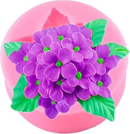 Lilac Fondant Silicone Mold Flower Chocolate Cake Candy Baking Mold Candle Soap by Anktily