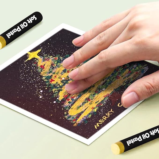 Mifuner Soft Oil Pastels Set, Single Colors Heavy Oil Pastels Vibrant and Creamy - Image 4