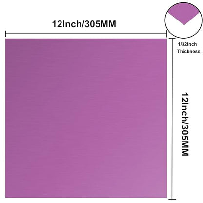 Anodized Aluminum Sheet Metal 12 x 12 x 1/32 Inch Purple Metal Plates - Image 3