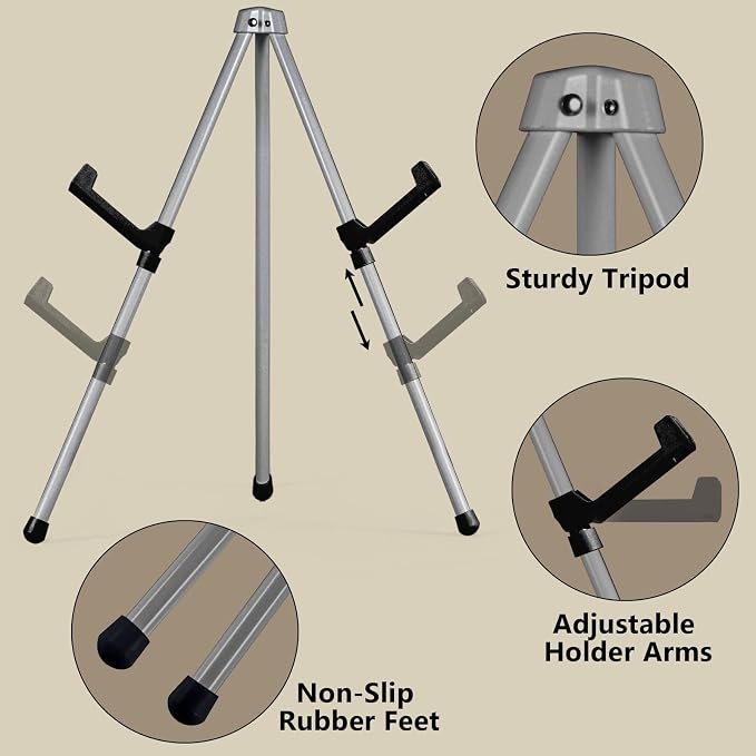 14" High Tabletop Instant Display Easel, Small Desktop Steel Easel Stand - Image 3