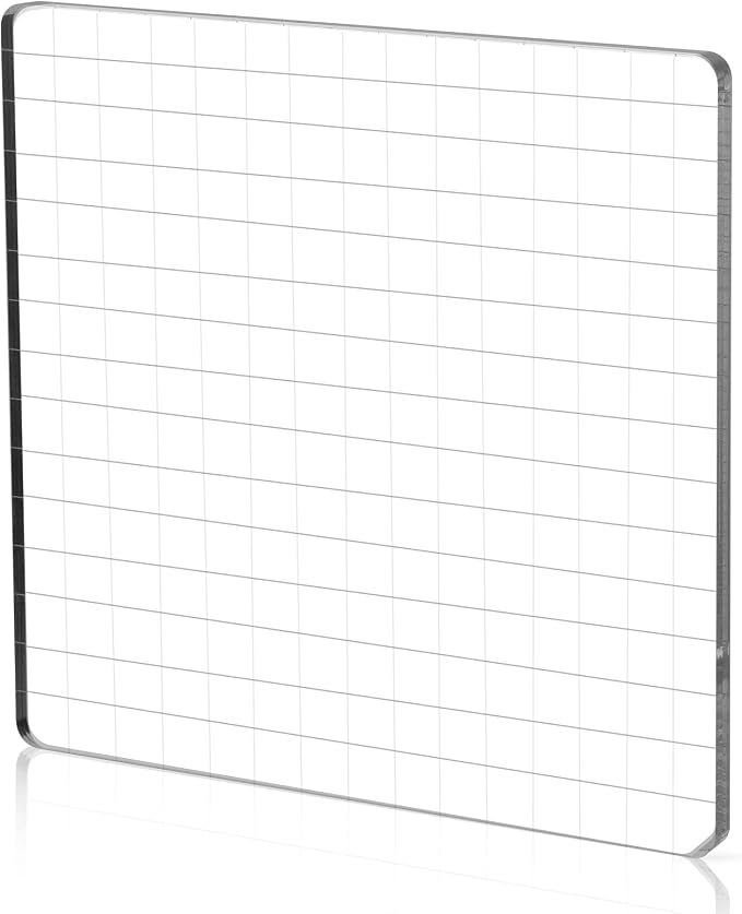 Large Acrylic Blocks for Stamping, 5.9"×5.9" Transparent Acrylic Stamp Block by Telooco