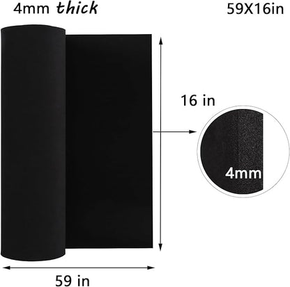 AMZQNART EVA Foam 4mm, Cosplay Foam 16x59 inch Black, High Density 90 kg/m³ - Image 2