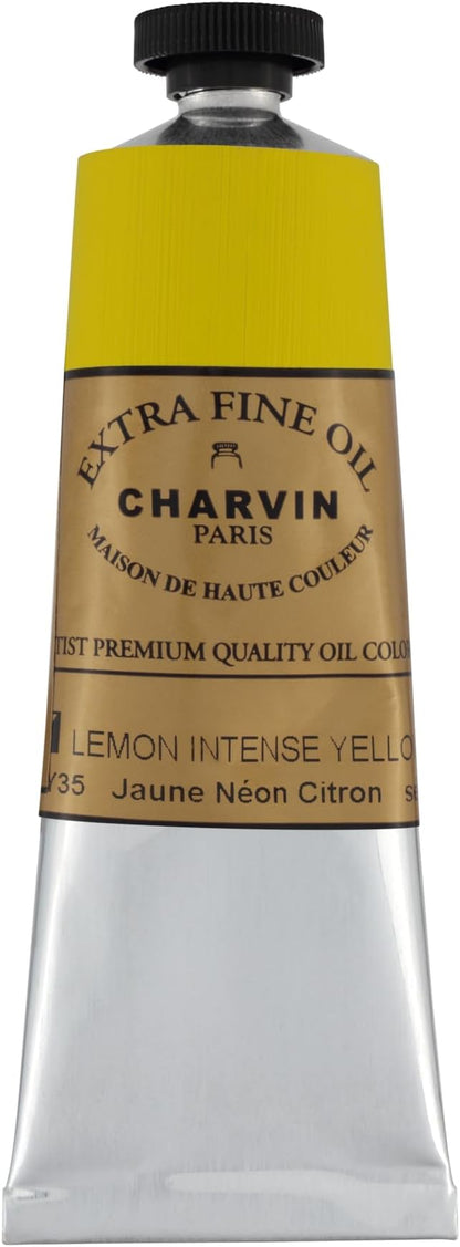 Charvin Extra Fine Oil Paint, Intense Lemon Yellow 60 ml - Image 2