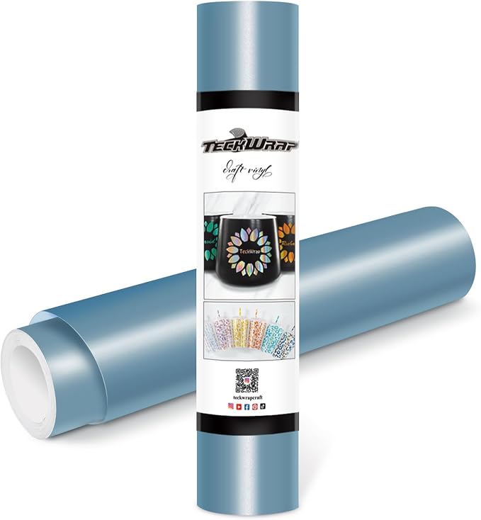 TECKWRAP Permanent Adhesive Vinyl 12" x 10ft, Matte Cobalt Blue by TECKWRAP
