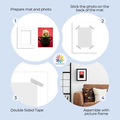 Mat Board Center, 8x10 for 5x7 White Mats - Image 5