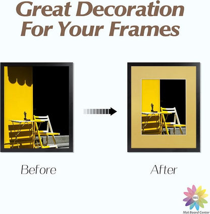 Mat Board Center, 11x14 for 8x10 Old Gold Color Mats - Image 6