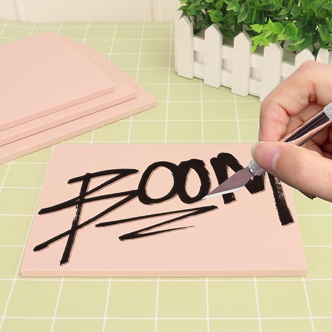 10 Pcs 8"x 6" Rubber Carving Blocks, Linoleum Blocks, Stamp Carving Blocks - Image 4