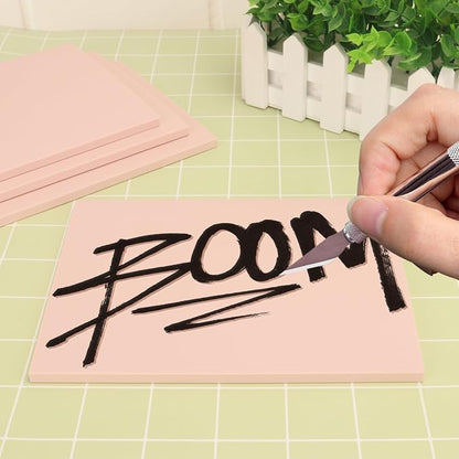 10 Pcs 8"x 6" Rubber Carving Blocks, Linoleum Blocks, Stamp Carving Blocks - Image 4