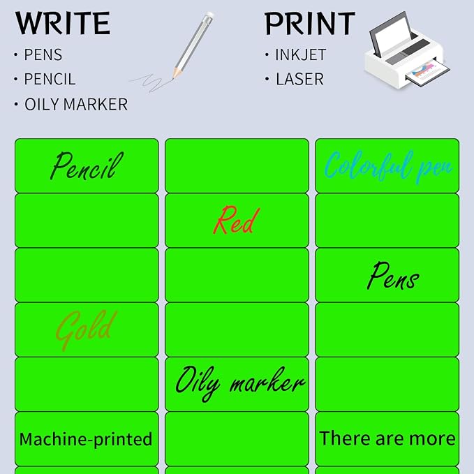STARLIBOO 1" x 2-5/8" Address Labels- Neon Color Fluorescent Stickers - Image 4