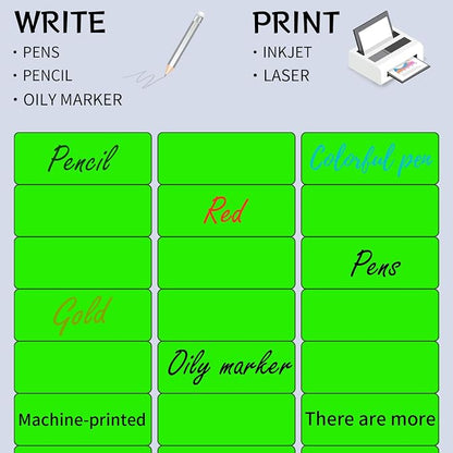STARLIBOO 1" x 2-5/8" Address Labels- Neon Color Fluorescent Stickers - Image 4