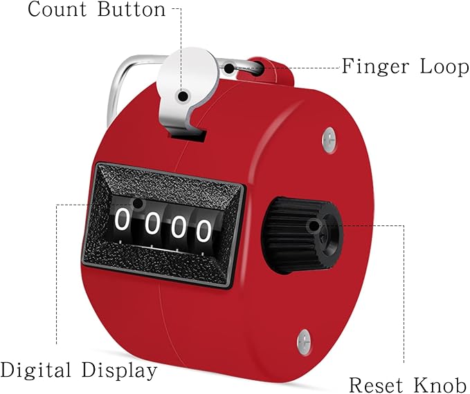 12 Pcs Hand Tally Counter 4-Digit Lap Counter Clicker, Manual Mechanical - Image 4