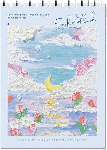 Cute Sketchbook with Blue Cover 8 x 11.5 by Unknown