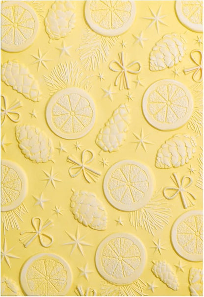 BAOFALI 3D Christmas Theme Plastic Embossing Folders Lemon Pine Nut by BAOFALI