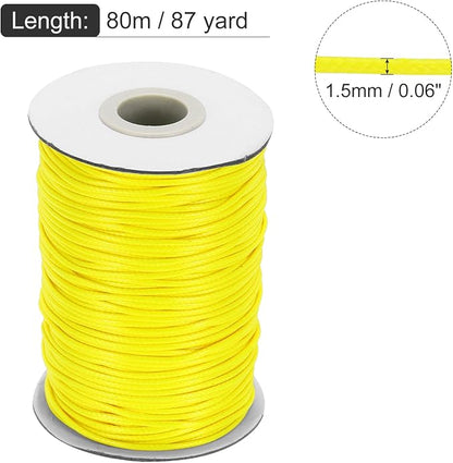 MECCANIXITY Waxed Cord 1.5mm Waxed Thread 87 Yard Wax String Leather Cord - Image 2