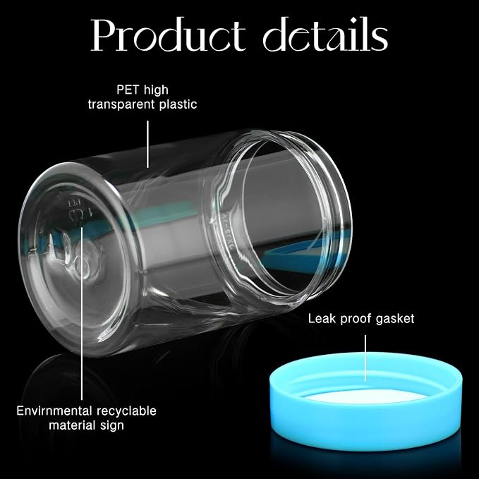 SATINIOR 12 Pack 4 oz Plastic Container Jars - Image 3