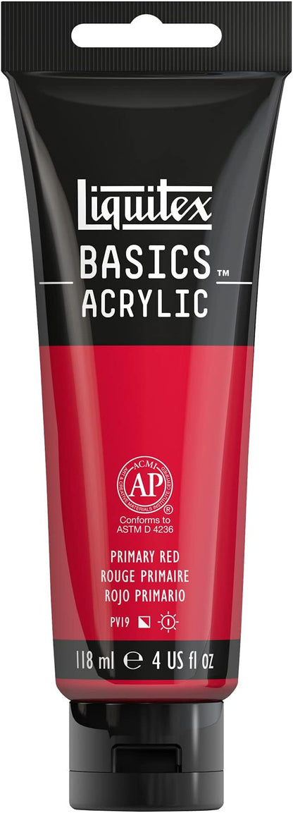 Liquitex BASICS Acrylic Paint, 118ml Tube, Primary Red by Liquitex