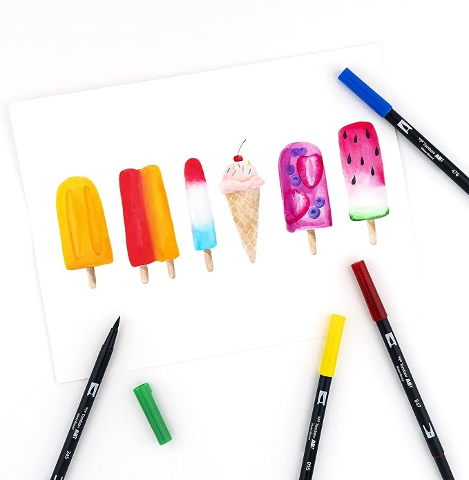 Tombow Dual Brush Marker 10-Piece Set: Primary - Image 9
