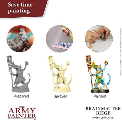 The Army Painter Colour Primer Brainmatter Beige, 400 mL Acrylic Spray Primer - Image 2