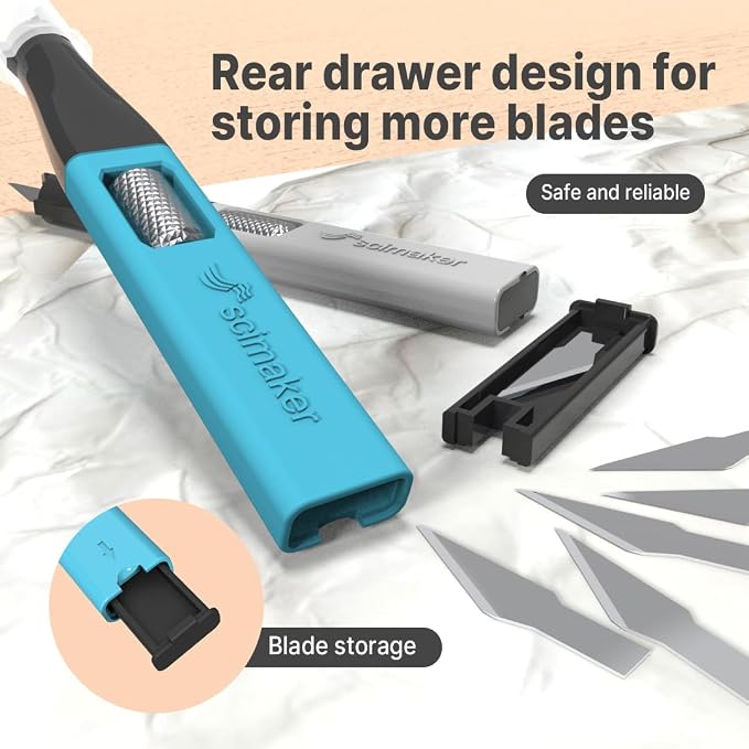 3 PCS Exacto Knife, Hidden Blade Design at The End, Comes - Image 4
