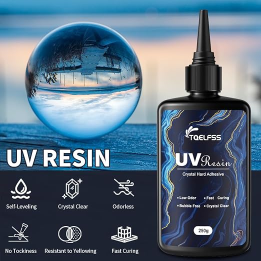 UV Resin, 1500g High Gloss & Clear & Solar Cure Sunlight Activated Glue Hard - Image 2