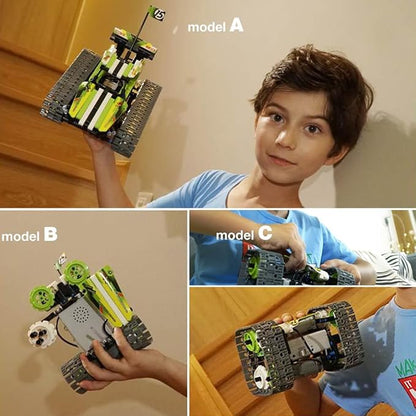 BIRANCO. Remote Control Tracked 3in1 Stunt Racer Building Kit - Image 7
