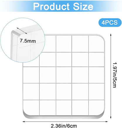4PCS Acrylic Stamp Block, Square Acrylic Stamping Blocks, - Image 2