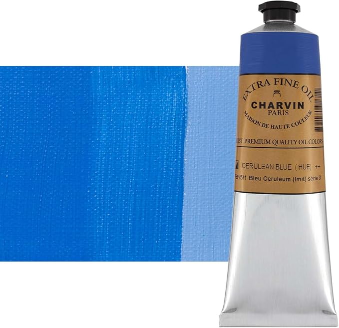 Charvin Extra Fine Oil Paint, Cerulean Blue Hue 150 ml by Unknown
