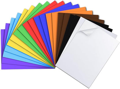 MEARCOOH 20pack 10 Colors Self Adhesive Foam Sheets 6x9 Inch 2mm, Sticky Eva by MEARCOOH