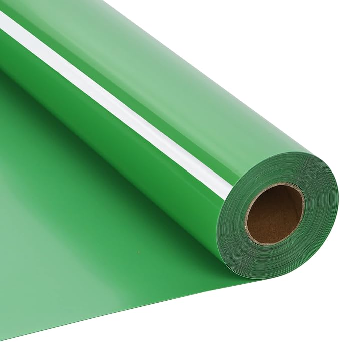 RENLITONG Green Iron on Vinyl 12Inch by 20ft Roll HTV Heat Transfer Vinyl by RENLITONG