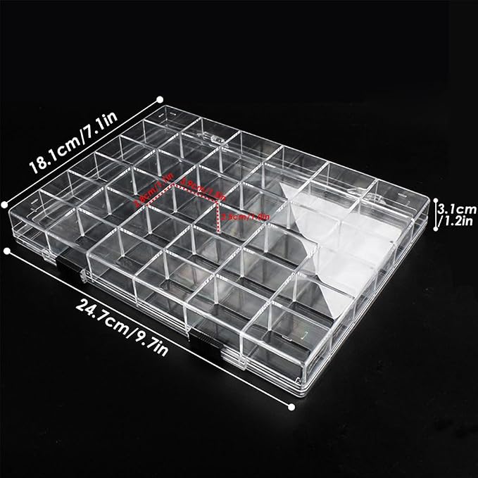 36 Grids Clear Plastic Organizer Box, Craft Storage Container - Image 5