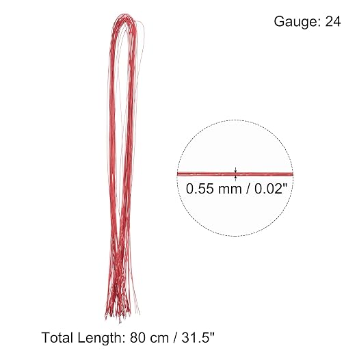 PATIKIL 32 Inch 24 Gauge Floral Stem Wire, 3 Pack/120 Pieces Bouquet Stem Paper - Image 2