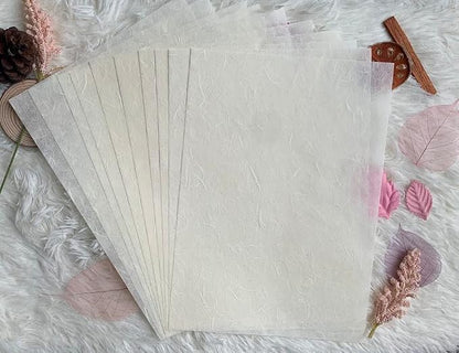 50 Sheets A4 Natural Fiber Mulberry Tree Mulberry Paper Sheets Art Tissue Washi - Image 5