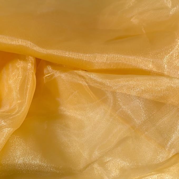 Fynite Champagne Gold Organza Fabric by The Yard | 1 Yard Long | 44" Wide | - Image 4