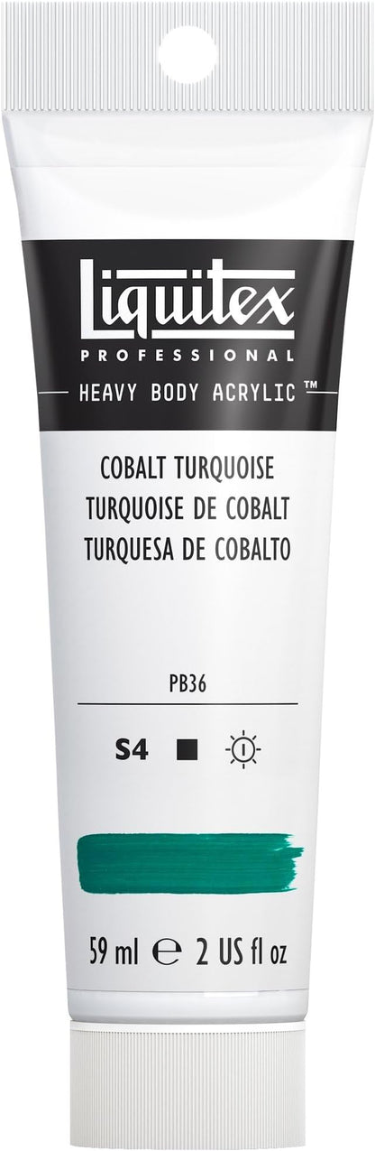 Liquitex Professional Heavy Body Acrylic Paint, 2-oz Tube, Cobalt Turquoise by Liquitex