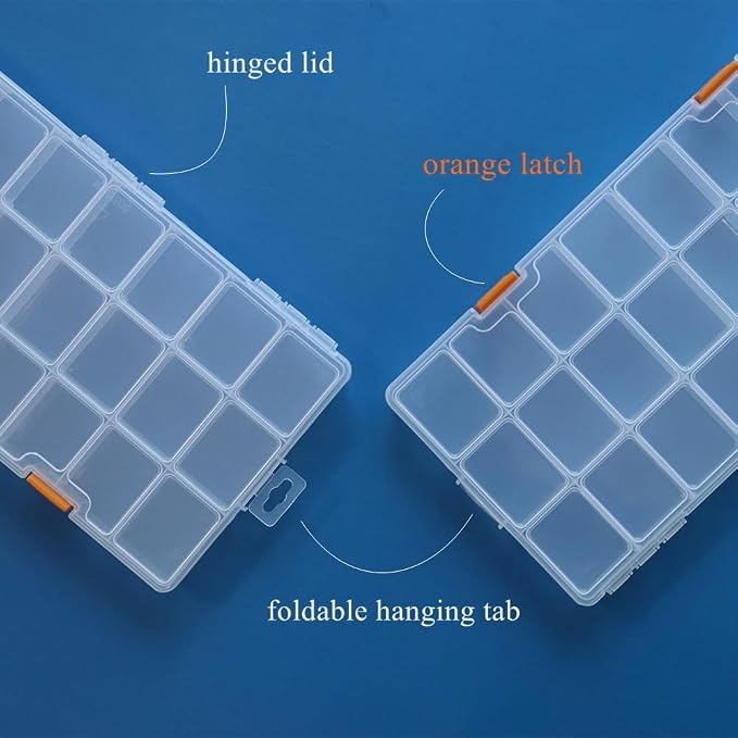 BangQiao 3 Pack 24 Grids Clear Plastic Storage Box - Image 5