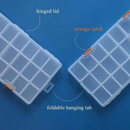 BangQiao 3 Pack 24 Grids Clear Plastic Storage Box - Image 5