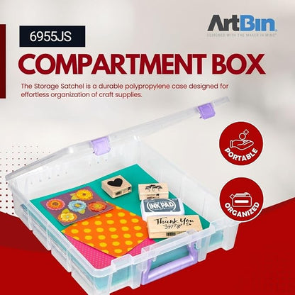 ArtBin 6955JS Super Satchel Compartment Box Clear Craft Organizer Storage Case - Image 3