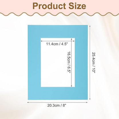 Picture Mats, 8 x 10 for 5 x 7 Pictures Acid Free White Core Bevel Cut Frame - Image 2