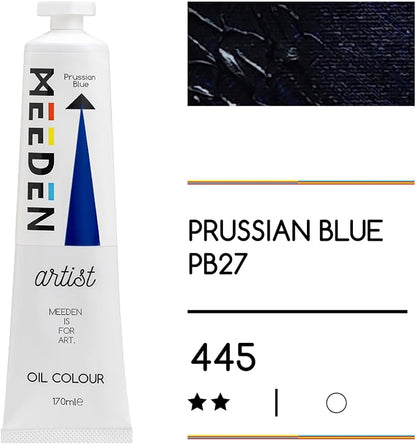 MEEDEN Artist Grade Oil Paint: Prussian Blue - 170ml/5.7oz Tube - Professional - Image 2
