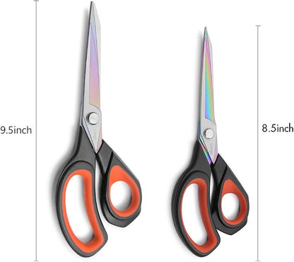 LIVINGO 2 Pack Premium Tailor Scissors Heavy Duty Multi-Purpose Titanium - Image 5